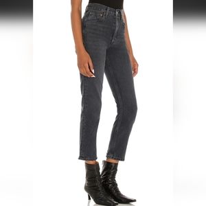 NWT AGOLDE Riley High Rise Straight Crop Jean-Edit